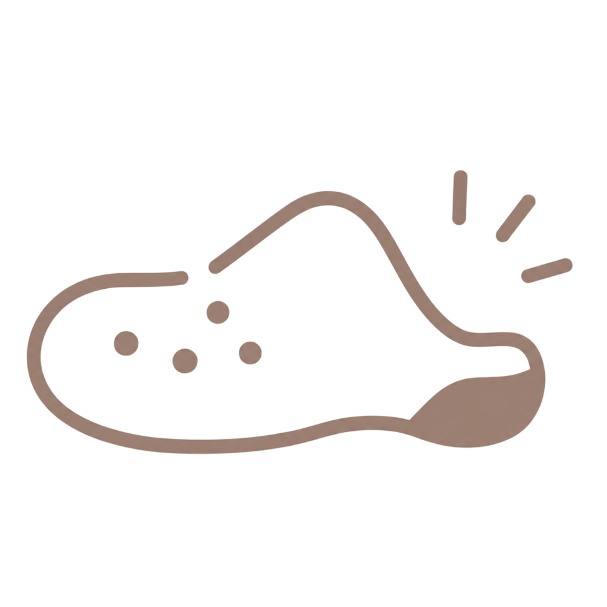 Logo thương hiệu Poppy Go chuyên bán dép Crocs với thiết kế hình chiếc dép clogs.