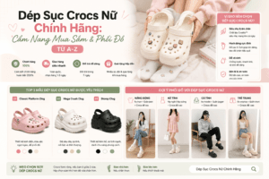 Dép Sục Crocs Nữ Chính Hãng: Cẩm Nang Mua Sắm & Phối Đồ Từ A-Z