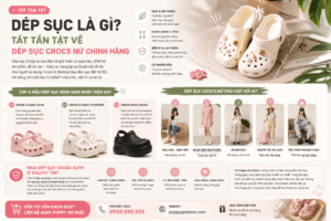 Dép sục là gì - Cẩm nang dép sục Crocs nữ chính hãng Poppy Go Store